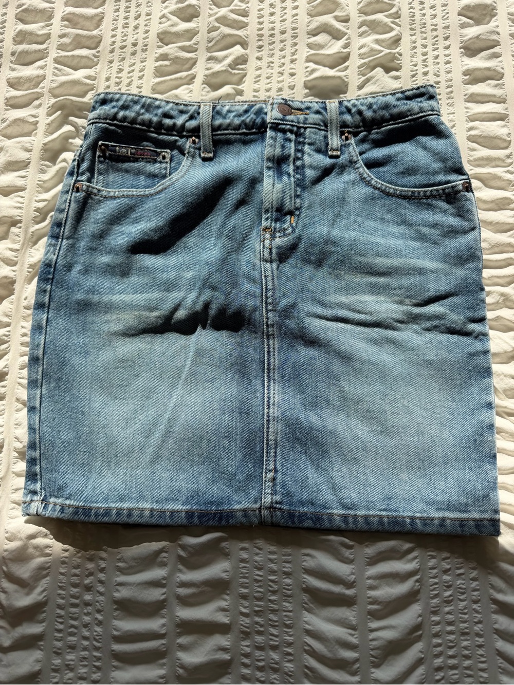 l.e.i. Light Blue Denim Skirt